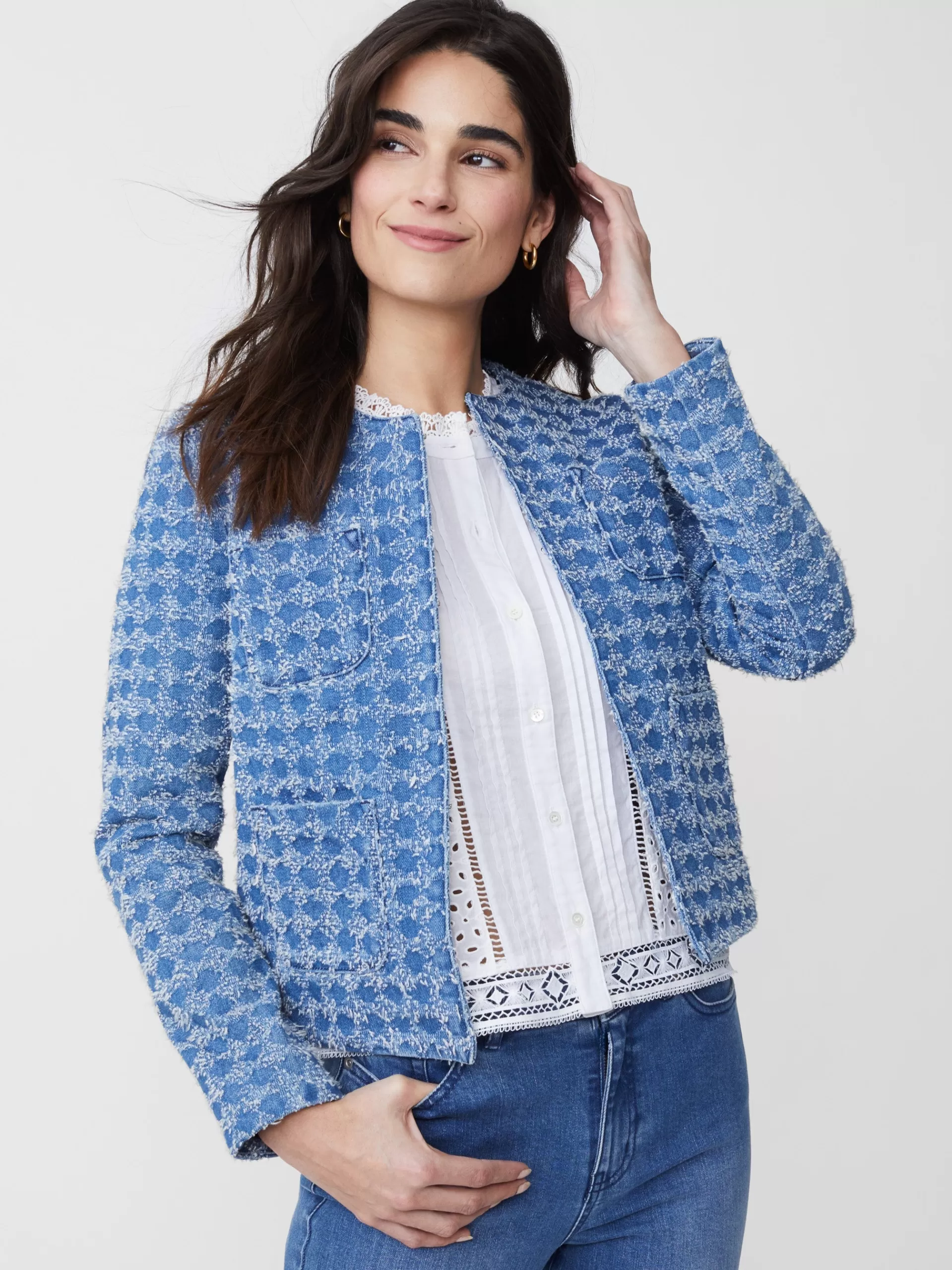 Best J. McLaughlin Amagansett Jacket Denim Blue